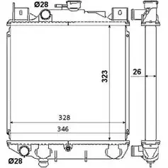 Радиатор охлаждения двигателя WILMINK GROUP UT 0859 3D2YB 4256423 WG1722683
