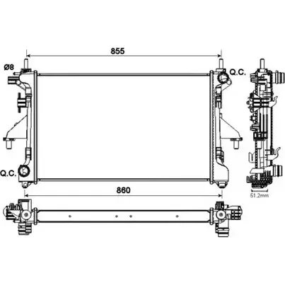 Радиатор охлаждения двигателя WILMINK GROUP 423ZPXN GB 5ME 4256579 WG1722839 изображение 0