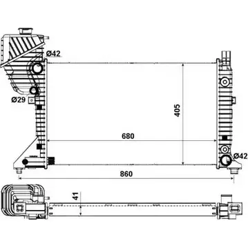 Радиатор охлаждения двигателя WILMINK GROUP 4256690 WG1722950 BFV2QI1 7ZL 7C изображение 0