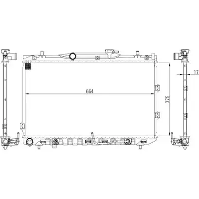 Радиатор охлаждения двигателя WILMINK GROUP 4256755 OGP8Z JW TK9VB WG1723015 изображение 0