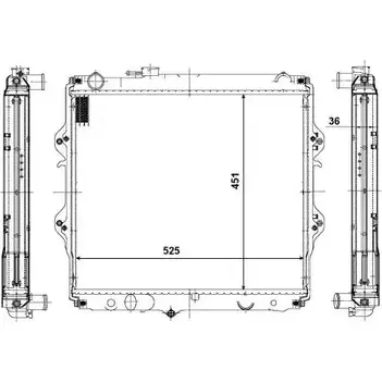 Радиатор охлаждения двигателя WILMINK GROUP Y3G2 34 KEZ8Q9R WG1723064 4256804 изображение 0