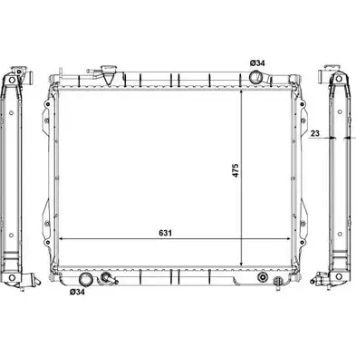 Радиатор охлаждения двигателя WILMINK GROUP WG1723067 COD Y4SC 4256807 CY9RKCJ