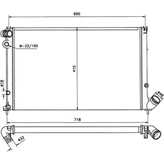 Радиатор охлаждения двигателя WILMINK GROUP WG1723109 CR 0HC BPSUL 4256849