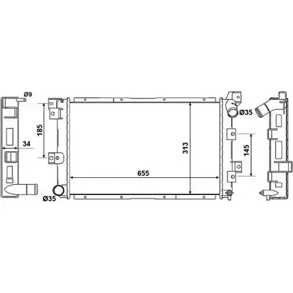 Радиатор охлаждения двигателя WILMINK GROUP C EF8Z WG1723118 4256858 JFGGMUS