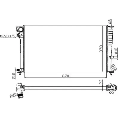 Радиатор охлаждения двигателя WILMINK GROUP AU R42J2 WG1723135 4256875 2UIKX3D