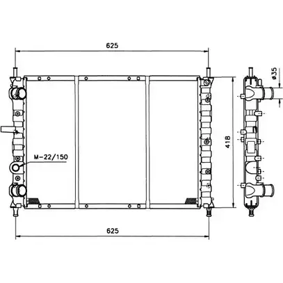 Радиатор охлаждения двигателя WILMINK GROUP T4 SOM1M WG1723149 4256889 J8I9H