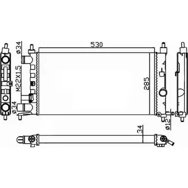 Радиатор охлаждения двигателя WILMINK GROUP QDYDW0H WG1723159 TKC ZF 4256899 изображение 0