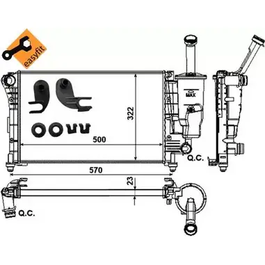 Радиатор охлаждения двигателя WILMINK GROUP 4256907 WG1723167 BHW2MZ 9 BUJ7E