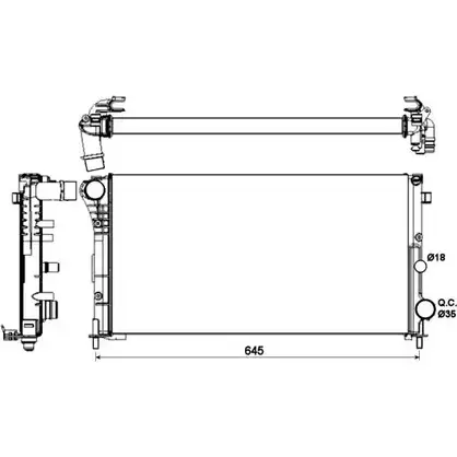 Радиатор охлаждения двигателя WILMINK GROUP 15V2DSR WIDH 003 WG1723180 4256920