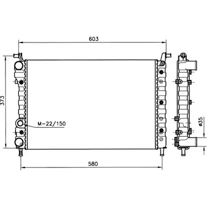 Радиатор охлаждения двигателя WILMINK GROUP THP EF7E DQW0D WG1723211 4256951 изображение 0