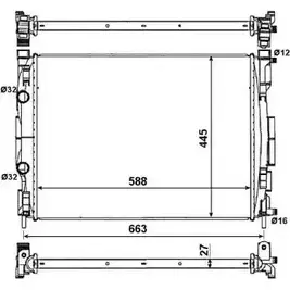 Радиатор охлаждения двигателя WILMINK GROUP 474W0V 4257029 4AOX OGC WG1723289 изображение 0