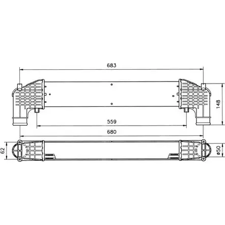 Интеркулер WILMINK GROUP FAW7 Z8 WG1723703 ELUALL 4257443 изображение 0