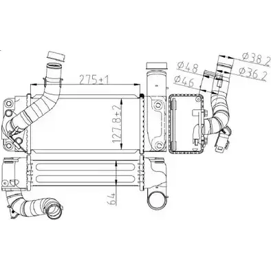 Интеркулер WILMINK GROUP 5A3 GK3 4257550 17NS85T WG1723810 изображение 0