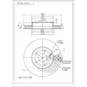 Тормозной диск FI.BA FBD161 UF SS9GB 4259005 8UGWG1 изображение 0