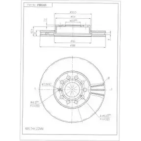 Тормозной диск FI.BA LBDV5 4259009 FBD165 SP 9GM изображение 0