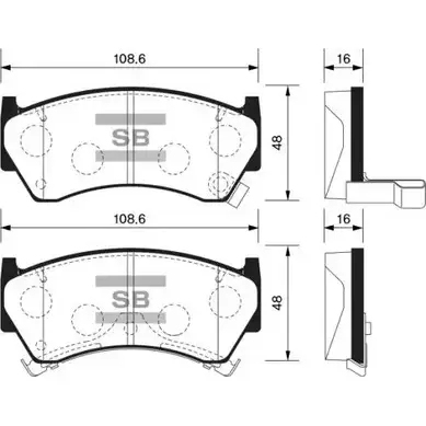 Тормозные колодки, дисковые, комплект FI.BA 23 004 4259160 FBP1122 23005 изображение 0