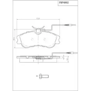Тормозные колодки, дисковые, комплект FI.BA 231 24 J36YE 4259310 FBP4002 изображение 0