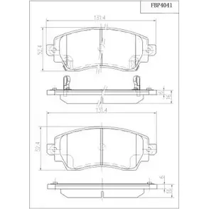 Тормозные колодки, дисковые, комплект FI.BA 4259339 34Q7L FBP4041 2 3088 изображение 0