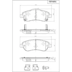 Тормозные колодки, дисковые, комплект FI.BA 2 4638 FBP4084 WHHNZ1Z 4259366