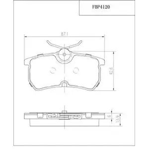 Тормозные колодки, дисковые, комплект FI.BA TB1UNZ 2 3353 4259397 FBP4120 изображение 0