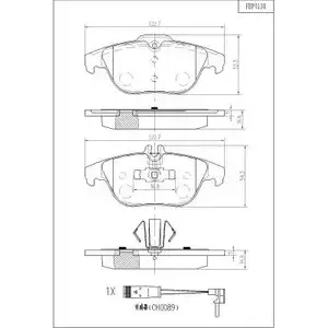 Тормозные колодки, дисковые, комплект FI.BA 24 253 24254 4259410 FBP4134 изображение 0