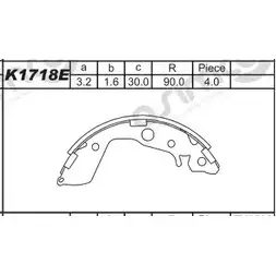 Тормозные колодки, комплект ASIMCO 5F3SVK L4HQKE 6 K1718E 4279166 изображение 0