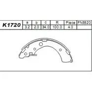 Тормозные колодки, комплект ASIMCO K1720 R7CBW 4279167 C SD4MN