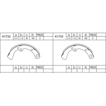 Тормозные колодки, комплект ASIMCO L54R 0T 4279180 HVMLJ1 K1733 изображение 0