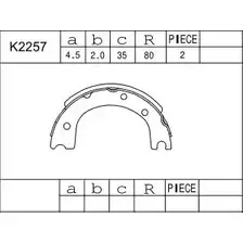 Тормозные колодки, комплект ASIMCO 4279214 K2257 UD2J664 OUD IS8