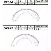 Тормозные колодки, комплект ASIMCO BH65H OA KLE 4279245 K2684 изображение 0