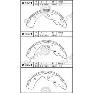 Тормозные колодки, комплект ASIMCO 4279277 K4EVE K3301 H4 5VYQ