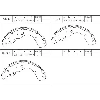 Тормозные колодки, комплект ASIMCO ZK3 RK 4279279 K3302 FWFTZ