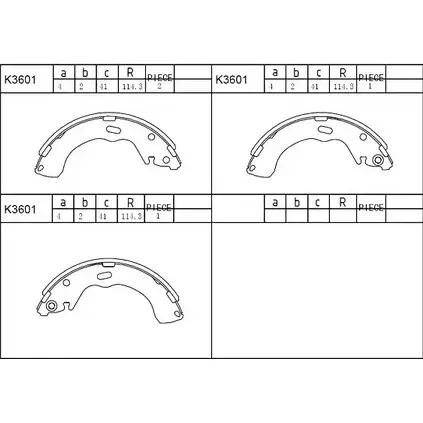 Тормозные колодки, комплект ASIMCO 0WJXE N K3601 77VPW 4279308 изображение 0