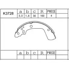 Тормозные колодки, комплект ASIMCO 0LQZR 4279332 K3728 394 K6 изображение 0