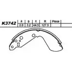 Тормозные колодки, комплект ASIMCO 4279338 FD542 D6 YJB5 K3742