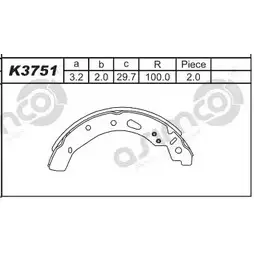 Тормозные колодки, комплект ASIMCO 4279340 ICZ33 K3751 JAPDY 6 изображение 0