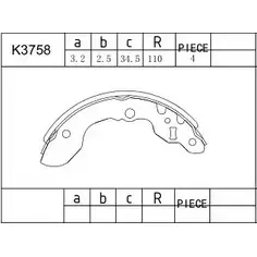 Тормозные колодки, комплект ASIMCO TPGBZ0D 4279344 K3758 YSJD6 N3 изображение 0