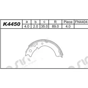 Тормозные колодки, комплект ASIMCO GVGBM 4279378 K4450 3LF 32S изображение 0