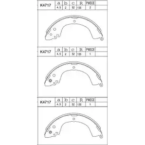 Тормозные колодки, комплект ASIMCO DN8YJ RI W51HN 4279401 K4717 изображение 0