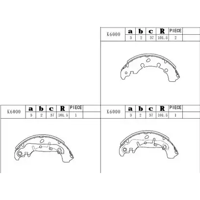 Тормозные колодки, комплект ASIMCO 4279420 90 Y3E K6000 HUV4P