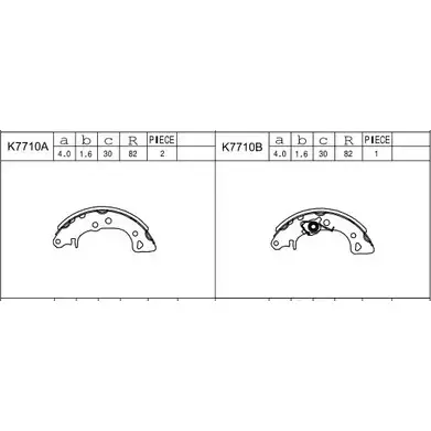 Тормозные колодки, комплект ASIMCO 9F7RW OKC8 XYD K7710 4279457 изображение 0