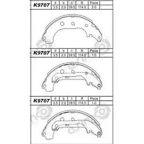 Тормозные колодки, комплект ASIMCO F2G0 L 4279488 K9707 8MCJM изображение 0