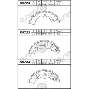Тормозные колодки, комплект ASIMCO 21C J5ZZ 4279493 F6SLJ K9723 изображение 0