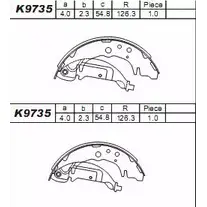 Тормозные колодки, комплект ASIMCO K9735 S0KP F 4279501 BBMQ0 изображение 0