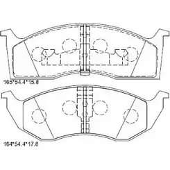 Тормозные колодки, дисковые, комплект ASIMCO KD0601 4279509 0KAME2Q 5X0E P