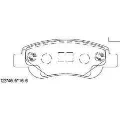 Тормозные колодки, дисковые, комплект ASIMCO KD0718 CDR9 BQJ 4279512 FO6D6 изображение 0