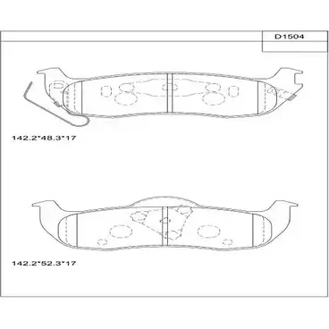 Тормозные колодки, дисковые, комплект ASIMCO KD1504 XZWO57 C1V CF 4279549