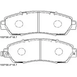 Тормозные колодки, дисковые, комплект ASIMCO 4279553 RGK VQB3 0006P KD1508
