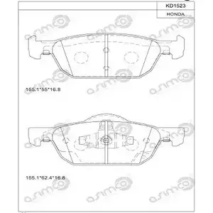 Тормозные колодки, дисковые, комплект ASIMCO S0O MOK 4279571 XTDYYJL KD1523 изображение 0
