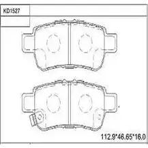 Тормозные колодки, дисковые, комплект ASIMCO KD1527 XIQI8GK 4279573 O Y7S7